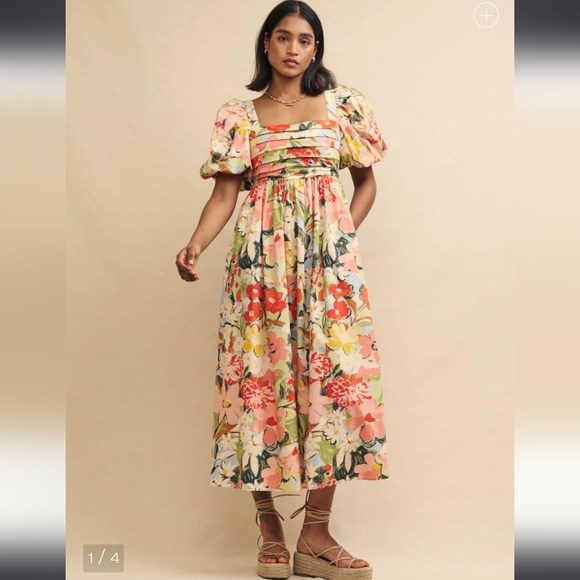 nobody's child Dresses & Skirts - Nobodys Child Pastel Floral Nova Smock Midi Dress